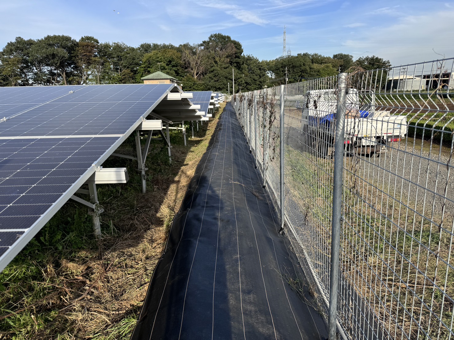 防草シート施工後